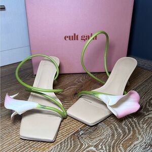 Cult Gaia Ria Sandal Pink Multi Floral Heel – SOLD OUT – EU 38